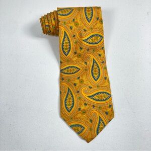 Brittania Men's Paisley Necktie Silk Gold One Size WPL 2555